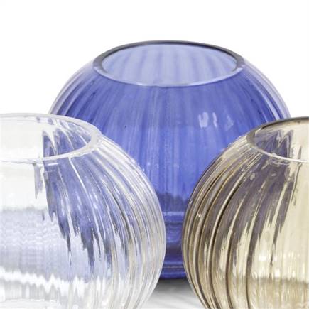 Henders en Hazel Alanis theelicht H8cm Blauw