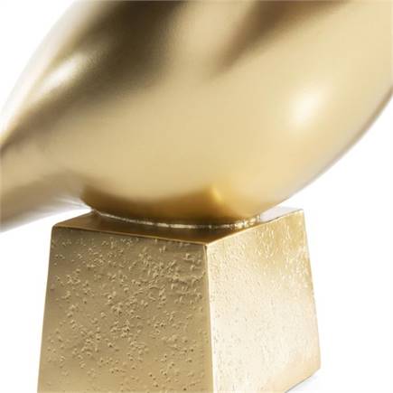 Henders en Hazel Birdy beeld H20cm Goud
