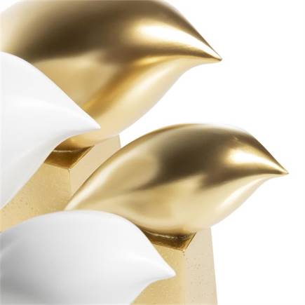 Henders en Hazel Birdy beeld H20cm Wit
