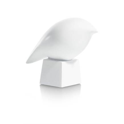 Henders en Hazel Birdy beeld H20cm Wit