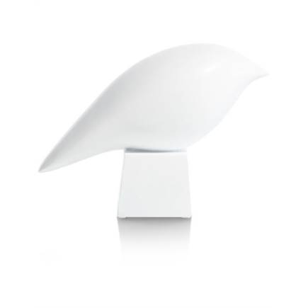 Henders en Hazel Birdy beeld H20cm Wit