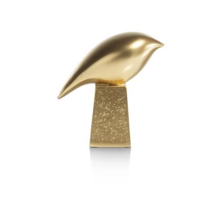 Henders en Hazel Birdy beeld H16cm Goud