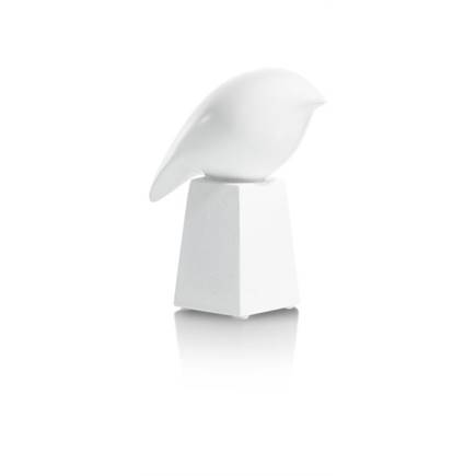 Henders en Hazel Birdy beeld H16cm Wit