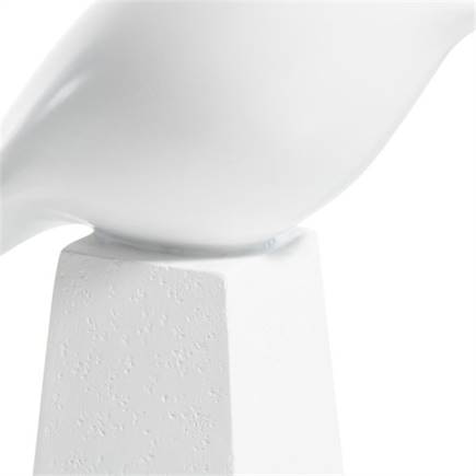 Henders en Hazel Birdy beeld H16cm Wit