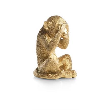 Henders en Hazel Monkey No See beeld H20cm