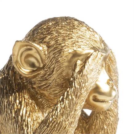 Henders en Hazel Monkey No See beeld H20cm