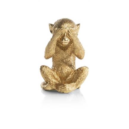 Henders en Hazel Monkey No See beeld H20cm