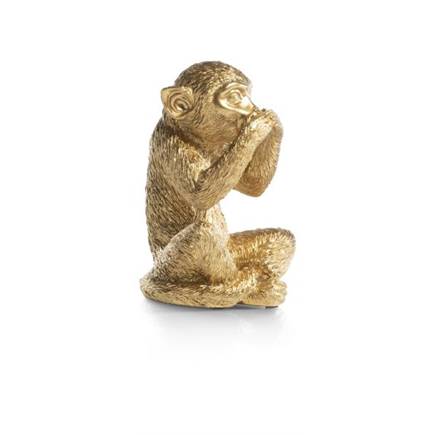 Henders en Hazel Monkey No Talk beeld H20cm