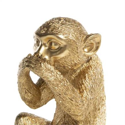 Henders en Hazel Monkey No Talk beeld H20cm