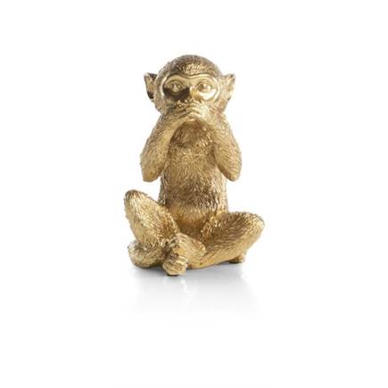 Henders en Hazel Monkey No Talk beeld H20cm
