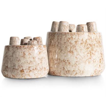 Henders en Hazel Safia vaas H15cm Beige