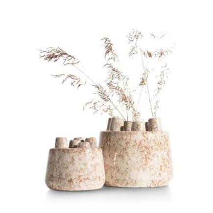 Henders en Hazel Safia vaas H15cm Beige