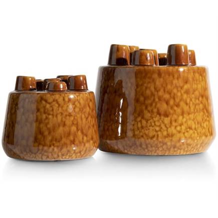 Henders en Hazel Safia vaas H15cm Bruin
