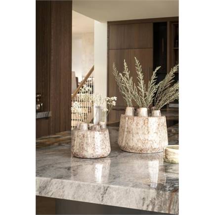 Henders en Hazel Safia vaas H21cm Beige