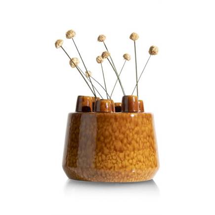 Henders en Hazel Safia vaas H21cm Bruin