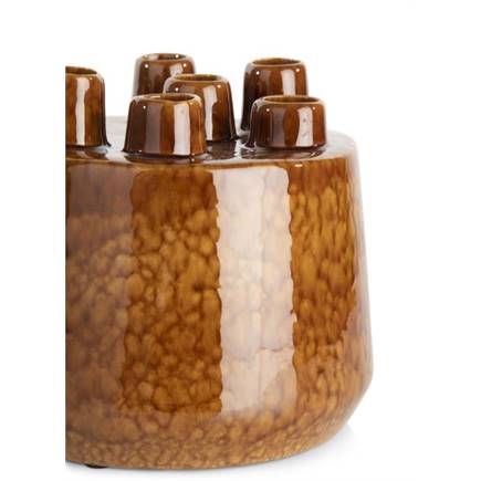 Henders en Hazel Safia vaas H21cm Bruin