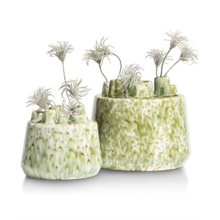 Henders en Hazel Safia vaas H21cm Groen