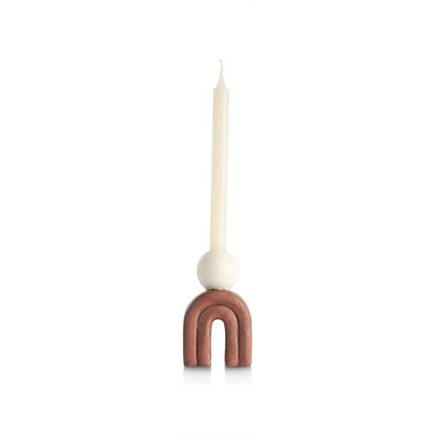 Henders en Hazel Lot kandelaar H15,5cm Bruin
