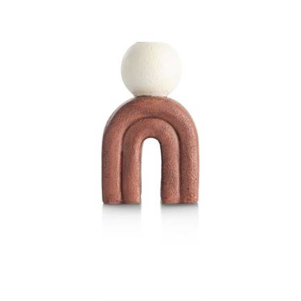 Henders en Hazel Lot kandelaar H15,5cm Bruin