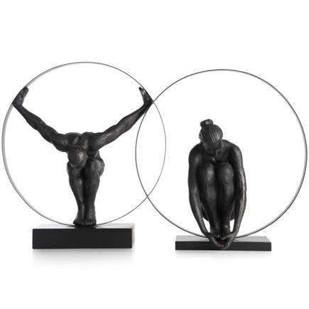 Henders en Hazel Circle Lady beeld H54cm