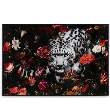 Henders en Hazel Floral Cheetah schilderij 120x80cm