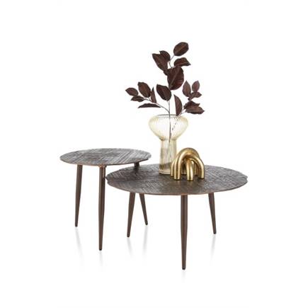 Henders en Hazel Vica bijzettafel 70x70x38cm Koper