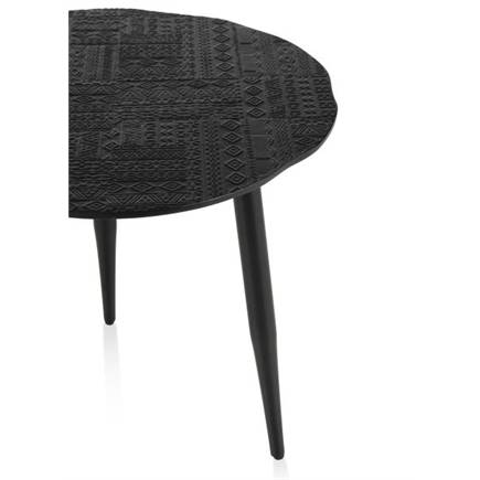 Henders en Hazel Vica bijzettafel 70x70x38cm Zwart