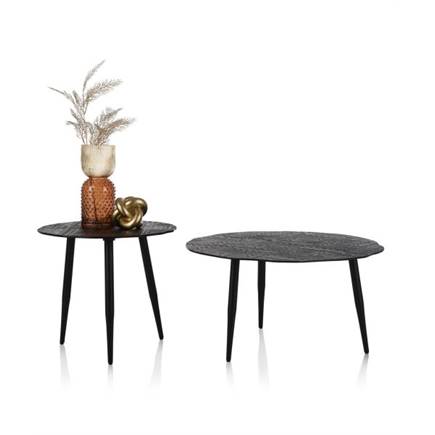 Henders en Hazel Vica bijzettafel 70x70x38cm Zwart