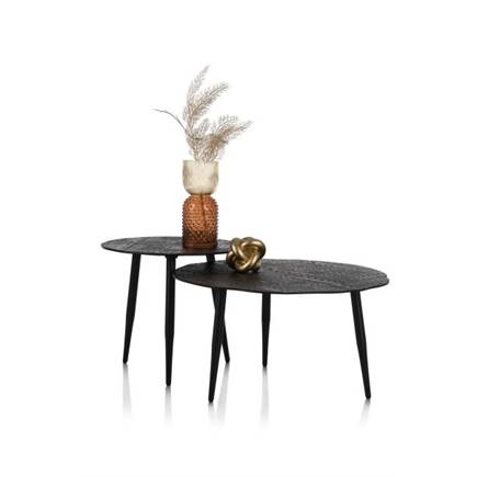 Henders en Hazel Vica bijzettafel 70x70x38cm Zwart