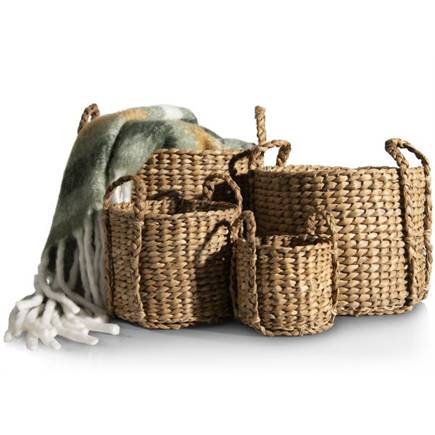 Henders en Hazel Abu set van 4 manden H30cm