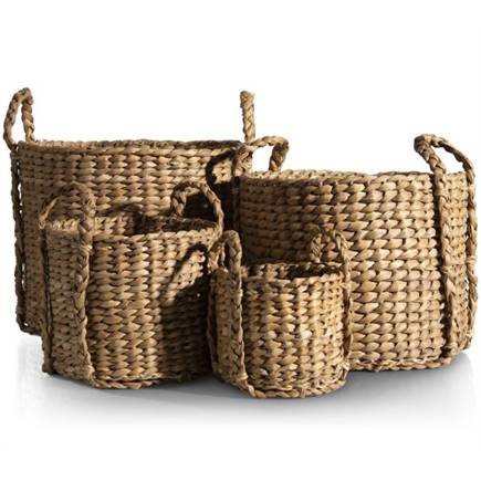 Henders en Hazel Abu set van 4 manden H30cm
