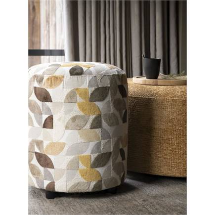 Henders en Hazel BeautiQ - Elite poef - rond 42 cm Creme