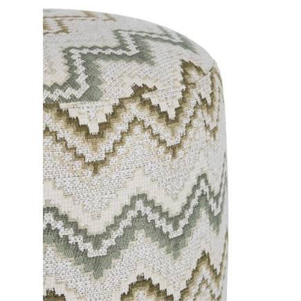 Henders en Hazel BeautiQ - Lush poef - rond 42 cm Olijf