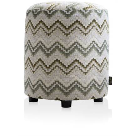 Henders en Hazel BeautiQ - Lush poef - rond 42 cm Olijf