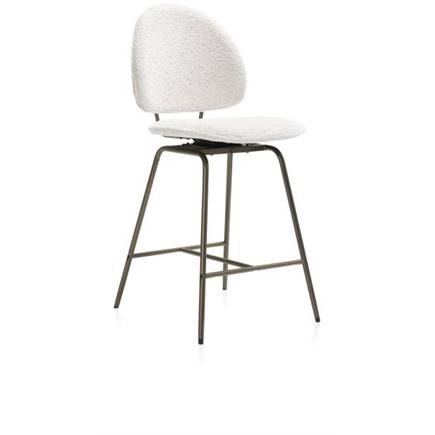 Henders en Hazel Kjel barstoel - champagne frame Creme