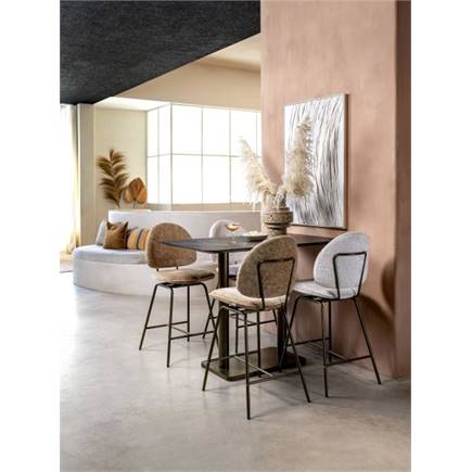 Henders en Hazel Kjel barstoel - champagne frame Creme