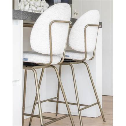 Henders en Hazel Kjel barstoel - champagne frame Groen