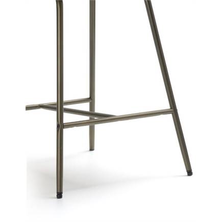 Henders en Hazel Kjel barstoel - champagne frame Groen