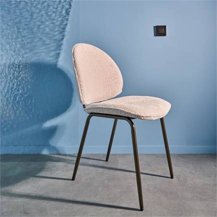 Henders en Hazel Kjel eetkamerstoel - champagne frame Creme