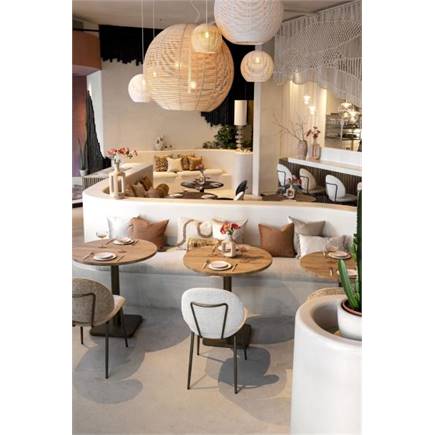 Henders en Hazel Kjel eetkamerstoel - champagne frame Creme