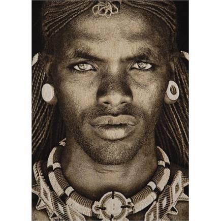 Henders en Hazel Samburu Warrior schilderij 75x125cm