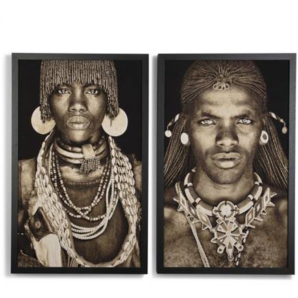 Henders en Hazel Samburu Warrior schilderij 75x125cm