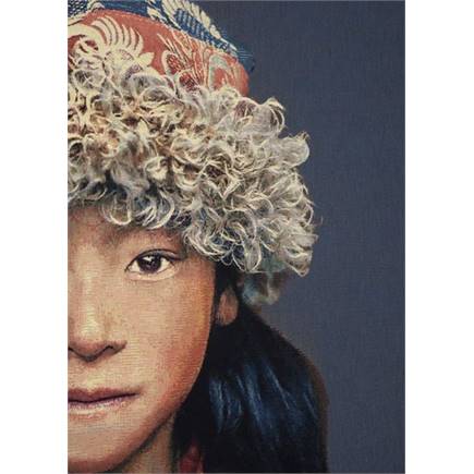 Henders en Hazel Tibetan Girl schilderij 126x185cm