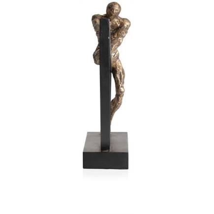 Henders en Hazel Pushing beeld H33cm