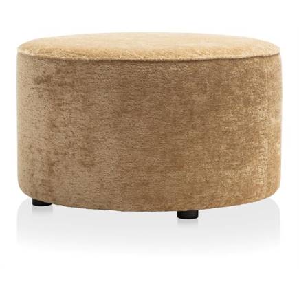 Henders en Hazel Roan poef rond H44cm Okergeel