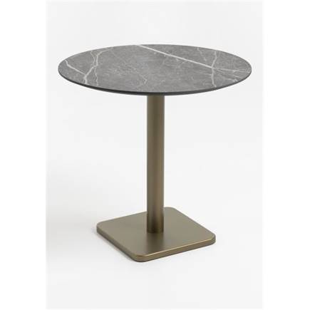 Henders en Hazel Brest bistrotafel marble light grey D80cm Goud