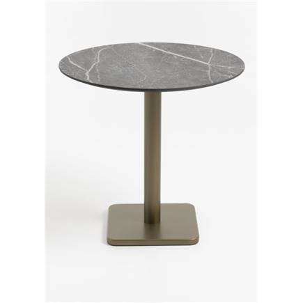Henders en Hazel Brest bistrotafel marble light grey D80cm Goud
