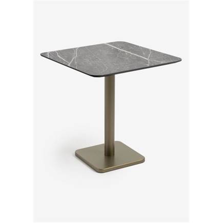 Henders en Hazel Brest bistrotafel marble light grey 75x75cm Goud