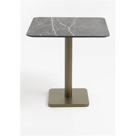 Henders en Hazel Brest bistrotafel marble light grey 75x75cm Goud