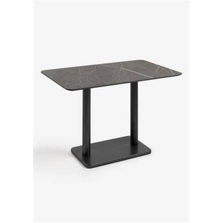 Henders en Hazel Brest bistrotafel marble onyx 120x75cm Zwart